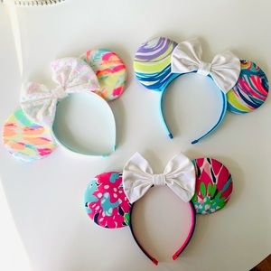 Lot of Lilly Pulitzer Minnie Mouse Ears (Includes all three pairs!)